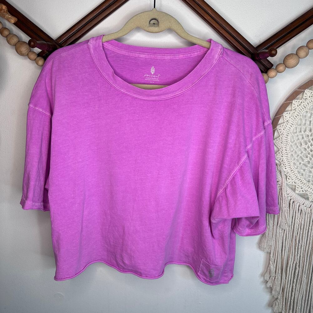 Free People Movement Mineral Washed Boxy Crop T